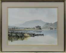 THE JETTY, A WATERCOLOUR BY JACK BEDDOWS