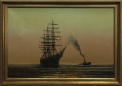 AT SEA, AN OIL BY DION PEARS