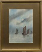 SAILING, A WATERCOLOUR BY WILLIAM FOSTER