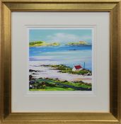 CROFT AT THE END OF THE WORLD, TRAIGH - MHOR BEACH BARRA, A PRINT BY JOHN DAMARI