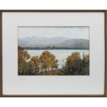 A GILMPSE OF WINDERMERE, A WATERCOLOUR BY DOROTHY SWEET
