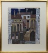 A SQUARE IN CANNAREGIO, A GOUACHE BY RICHARD NORMAN