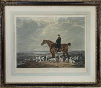 MR. TIMOTHY LUFF MULLENS WITH HIS HARRIERS, BASINGSTOKE, LITHOGRAPH BY DEAN WOLSTENHOLME JR.