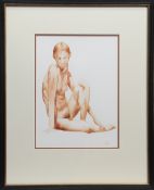 NUDE STUDY, A WATERCOLOUR BY LEE STEWART