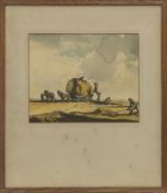 GATHERING HAY, A PRINT BY ROWLAND HILDER