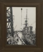 READY FOR SEA, A LITHOGRAPH BY MUIRHEAD BONE