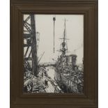 READY FOR SEA, A LITHOGRAPH BY MUIRHEAD BONE