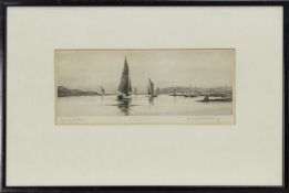 LYMINGTON RIVER, AN ETCHING BY FRANK HARDING