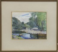 REFLECTIVE BURN, A WATERCOLOUR BY WAT MILLER