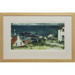 ST ABBS EVENING, AN ETCHING BY JOHN HEYWOOD