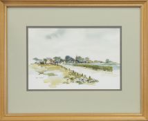 EAST SALTOUN, A WATERCOLOUR BY KEN LOCHHEAD