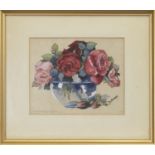 STILL LIFE WITH ROSES, A WATERCOLOUR BY ALEXANDER ROY GIBSON