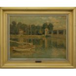 THE BRIDGE AT ARGENTEUIL BY CLAUDE MONET, AN APPROVED COPY FROM THE LOUVRE