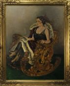 PORTRAIT OF MRS. K BROADBENT, AN OIL BY ROWLAND GIBSON