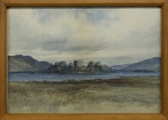 HIGHLAND LOCH WITH CASTLE, A WATERCOLOUR BY JAMES MCCULLOCH ROBERTSON