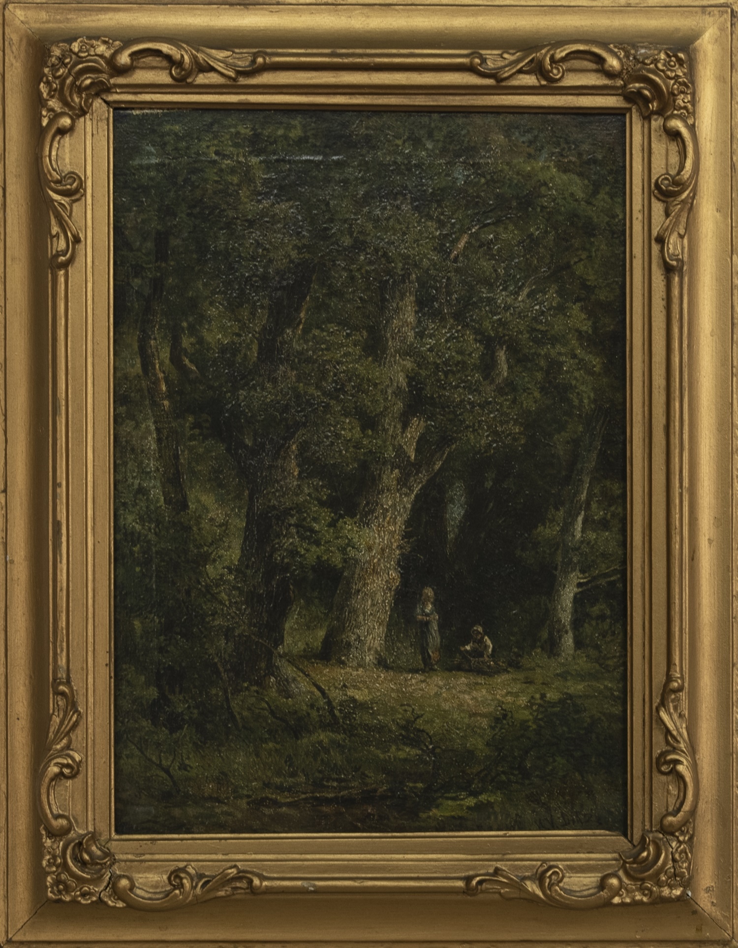 FOREST GLADE, AN OIL BY NARCISSE VIRGILE DIAZ DE LA PENA