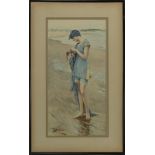 BEACH DAY, A PRINT AFTER WILLLIAM HENRY MARGETSON
