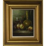 STILL LIFE, AN OIL BY G COLINS