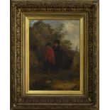 GYPSY BOYS, AN OIL ATTRIBUTED TO GEORGE MORLAND