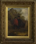 GYPSY BOYS, AN OIL ATTRIBUTED TO GEORGE MORLAND