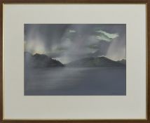 CLOUDS OVER SKYE, A WATERCOLOUR BY GREGOR MCFARLANE SMITH