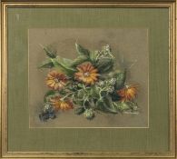 MARIGOLDS, A PASTEL BY MONICA BERLEY