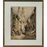 CATHEDRAL OF THE HOLY CROSS, A WATERCOLOUR BY CHARLES JAMES KEATS