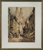 CATHEDRAL OF THE HOLY CROSS, A WATERCOLOUR BY CHARLES JAMES KEATS