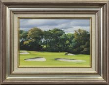 GOLF COURSE, AN OIL BY ALASTAIR THOMSON