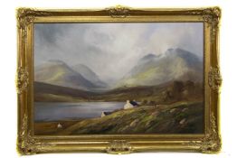 HILLS OF HARRIS, OUTER HEBRIDES, AN OIL BY JACK MOULD