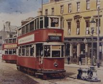 LONDON TRAM, A PRINT AFTER PETER ST CLAIR MERRIMAN