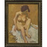 NUDE STUDY, AN OIL BY MARTIN BAILLIE