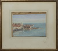 A CALM SEA, PITTENWEEM, A WATERCOLOUR BY CHARLES RENNIE DOWELL