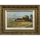 A PAIR OF HARVEST SCENES BY R W MCLACHLAN