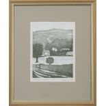 YORKSHIRE LANDSCAPE, AN ETCHING BY DAVID PHILLIPS
