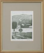 YORKSHIRE LANDSCAPE, AN ETCHING BY DAVID PHILLIPS