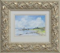 LARGS - FROM THE MARINA, A GOUACHE BY ARTHUR CARSWELL