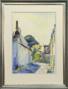 ALLEYWAY, A WATERCOLOUR BY J F TURNBULL