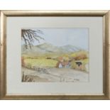 SCOTTISH FARMHOUSE, A WATERCOLOUR BY MARJORIE ROSS