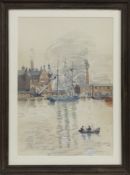 ROWING ON THE CLYDE, A WATERCOLOUR BY RICHARD HUBBARD ARROL