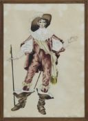 THEATRICAL COSTUME, A WATERCOLOUR BY ANNE AND JANET GRAHAM-JOHNSTONE