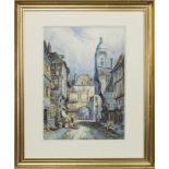 LE GROS HORLOGE, ROUEN, A WATERCOLOUR BY LOUIS VAN STAATEN