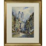 OLD TOWN, ROUEN, A WATERCOLOUR BY LOUIS VAN STAATEN