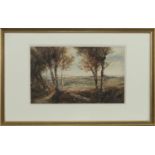 WOODED LANDSCAPE, A WATERCOLOUR BY DAVID COX THE YOUNGER