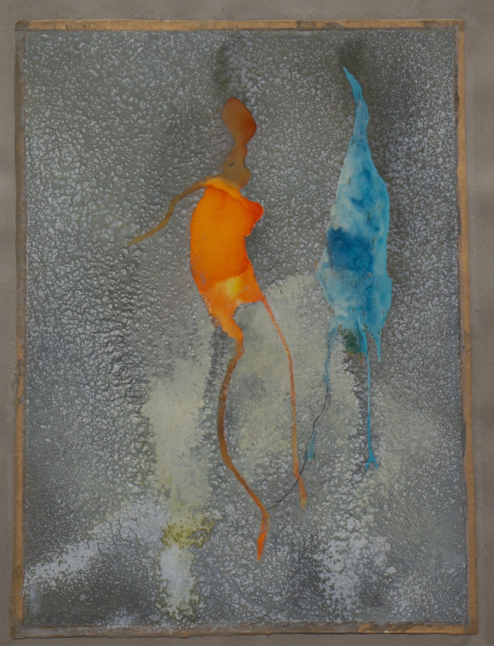 TWO UNTITLED MIXED MEDIAS BY BILL WRIGHT - Image 2 of 2