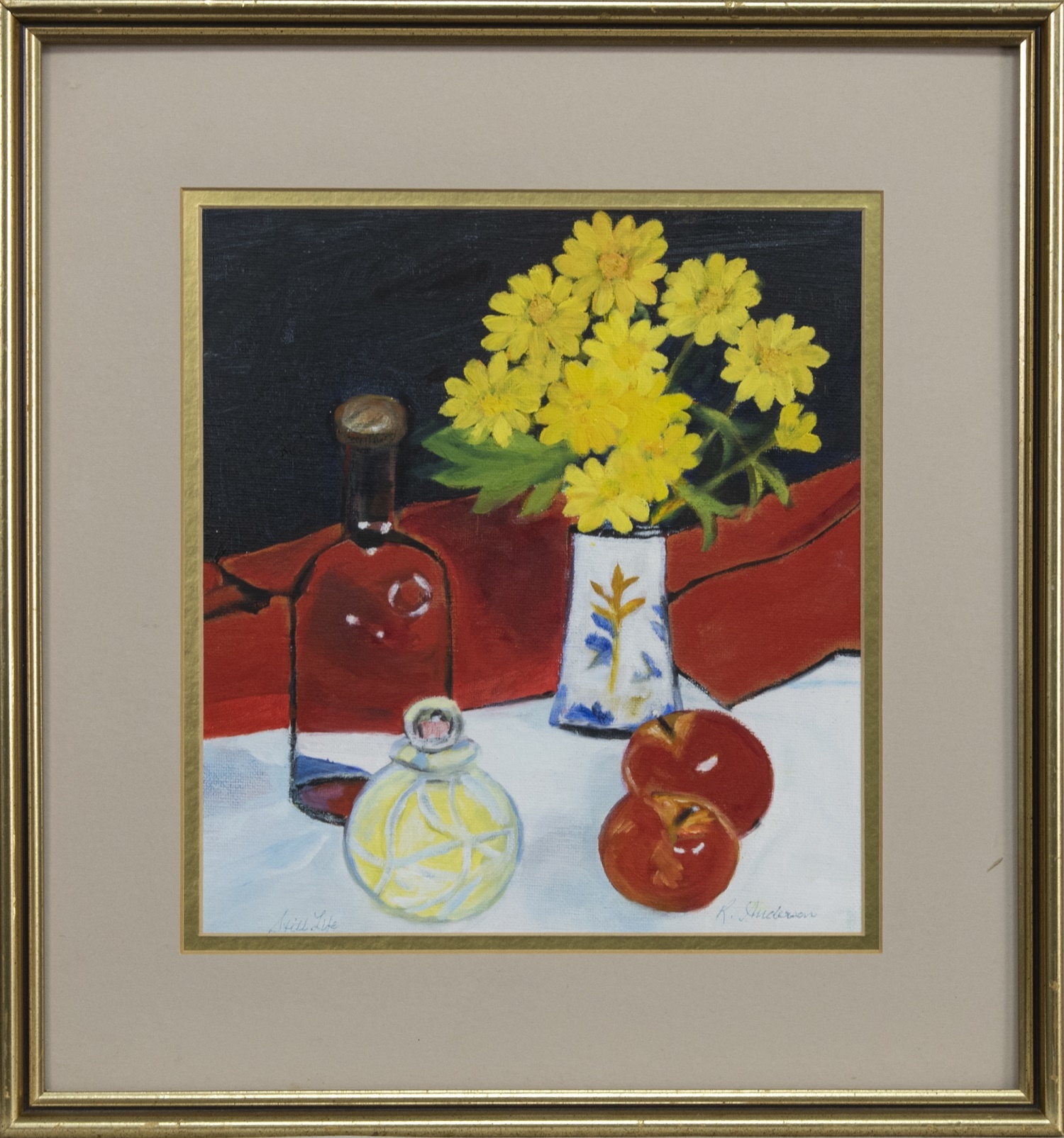 STILL LIFE, AN OIL BY KATHERINE ANDERSON