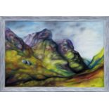 THE MOUNTAINS OF GLENCOE, AN OIL BY KEVIN O'ROURKE