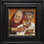 A CUP OF KINDNESS YET ( FOR AULD LANG SYNE), AN OIL BY GRAHAM MCKEAN