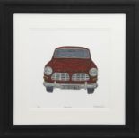 RED VOLVO, A PRINT BY STEPHEN GOODMAN