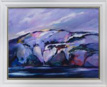 THE FALLS OF APPIN, AN ACRYLIC BY SHELAGH CAMPBELL